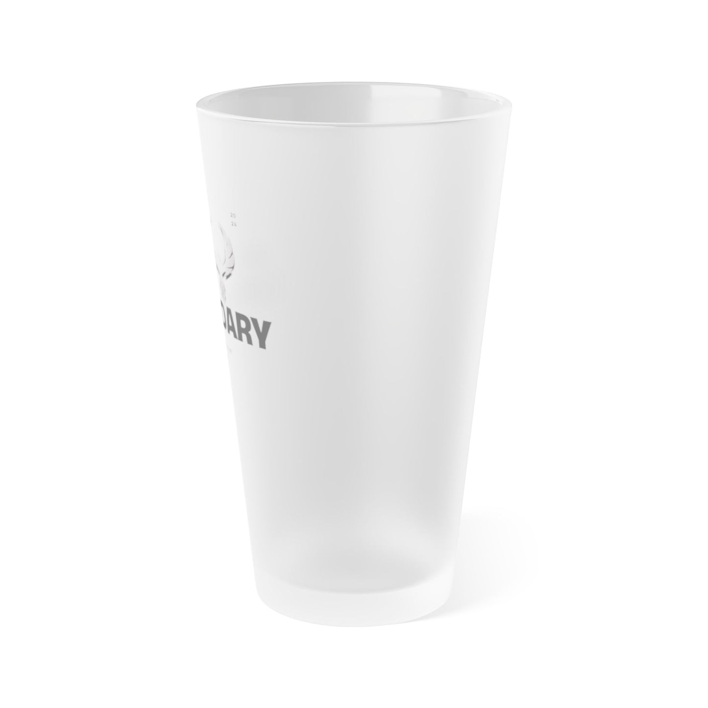 Be Legendary Frosted Pint Glass - 16oz Motivational Drinkware for Celebrations & Gifts