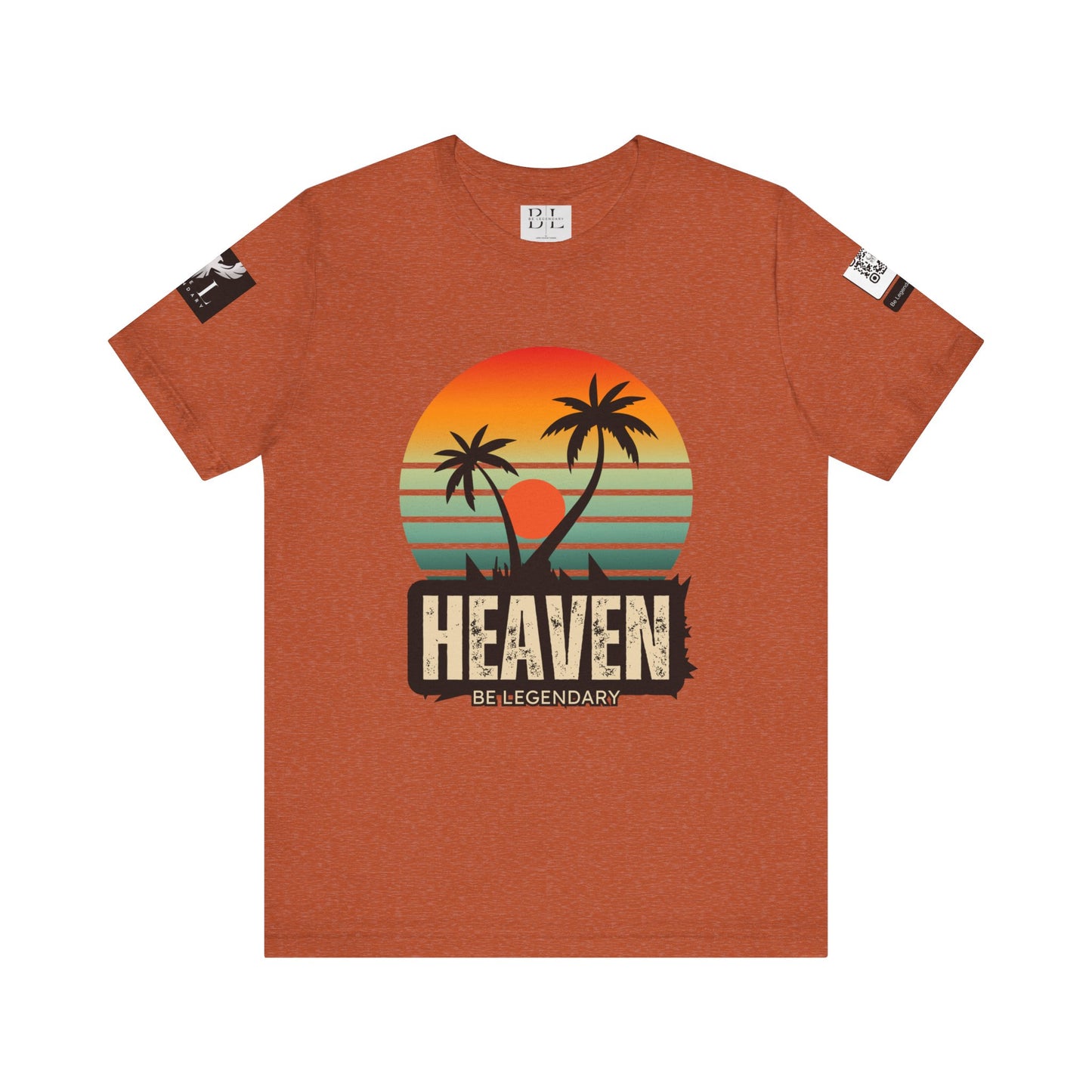 Be Legendary "Heavens View"  Vibes Unisex Short Sleeve Tee - Retro Palm Tree Design
