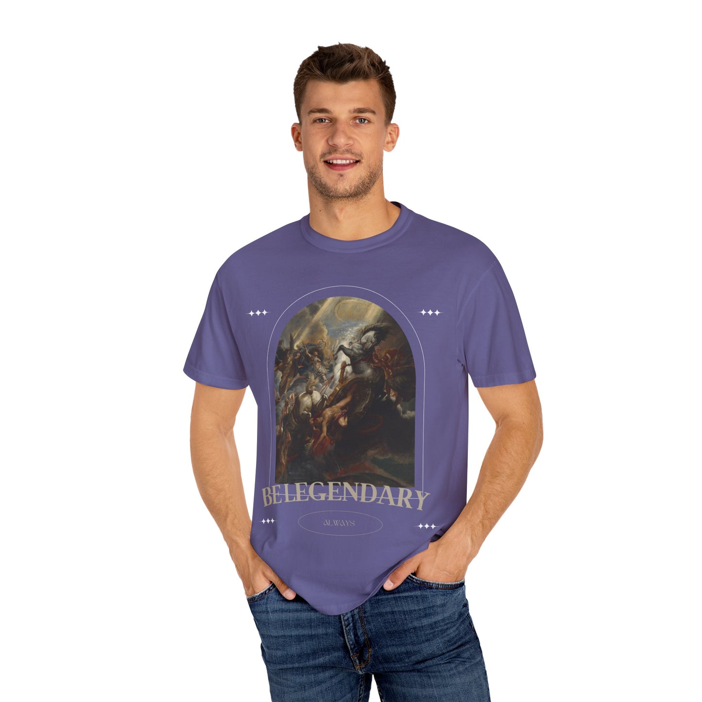 Be Legendary "16 Chapels"Unisex Garment-Dyed T-shirt | Motivational Fitness Tee