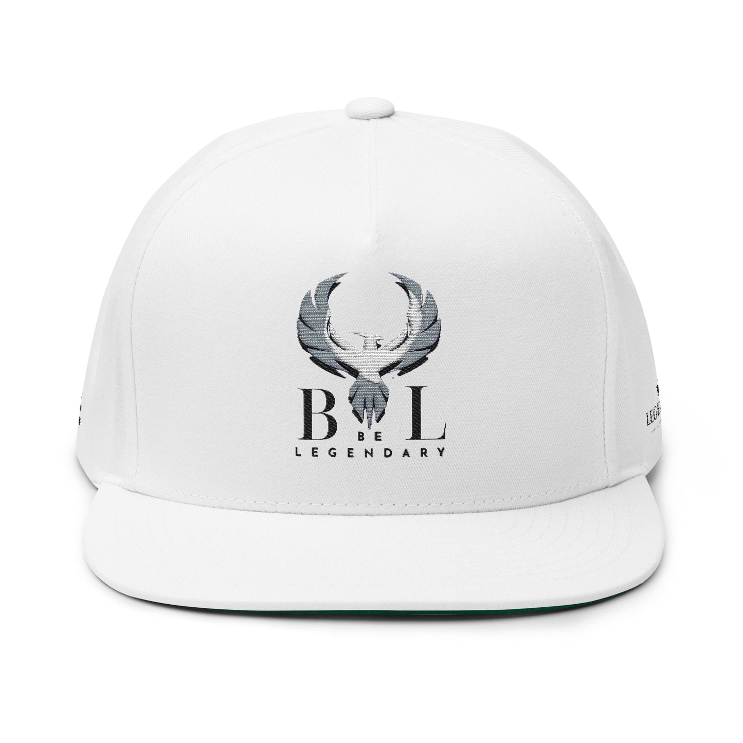 Be Legendary Embroidered Flat Bill Cap - Stylish & Bold Headwear