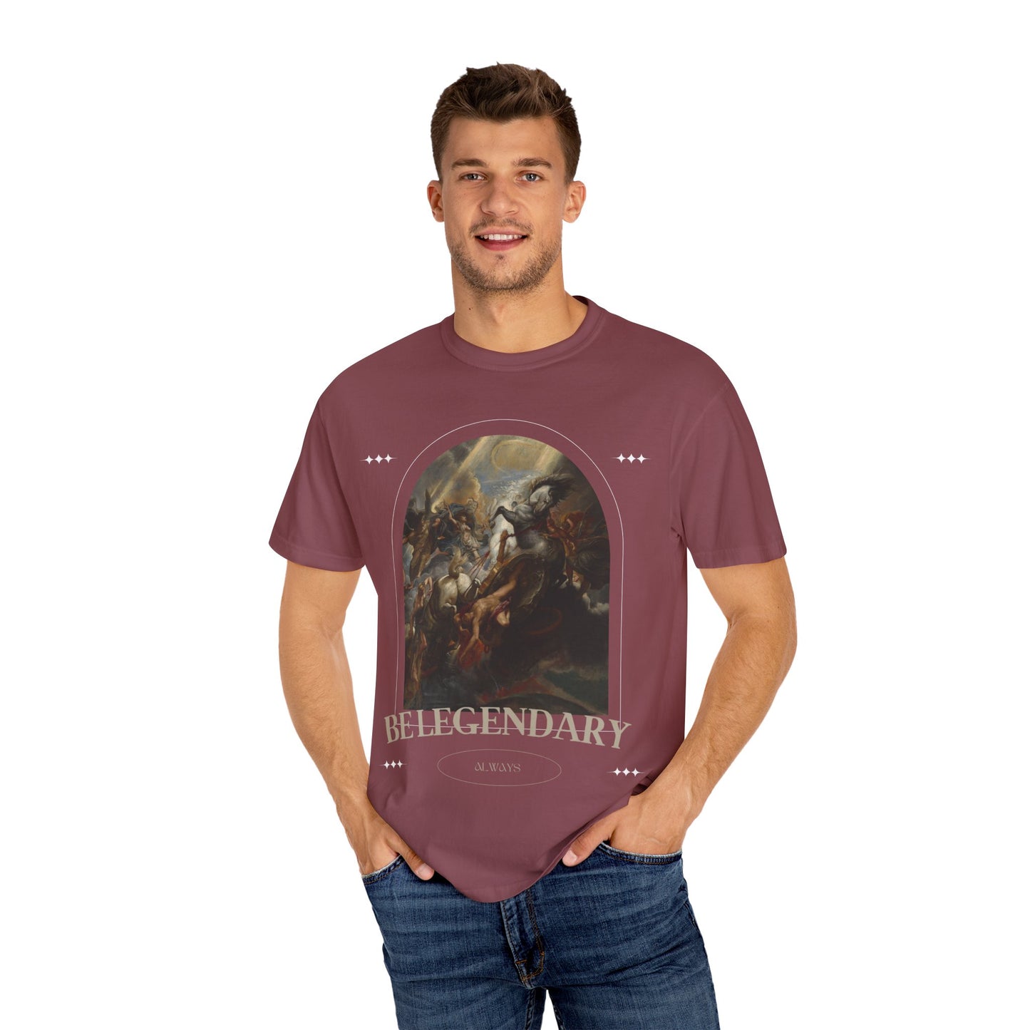 Be Legendary "16 Chapels"Unisex Garment-Dyed T-shirt | Motivational Fitness Tee