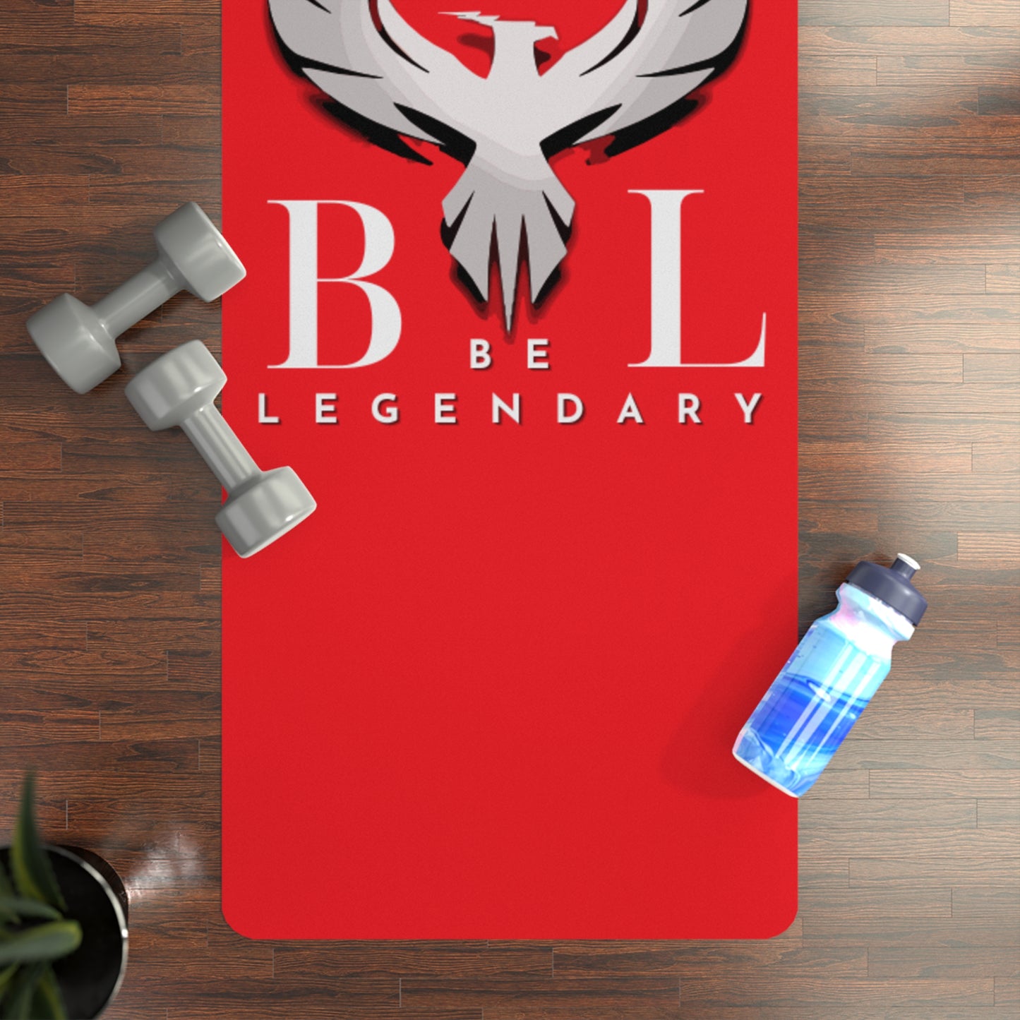Be Legendary Rubber Yoga Mat - Non-Slip Exercise Mat for Fitness Enthusiasts