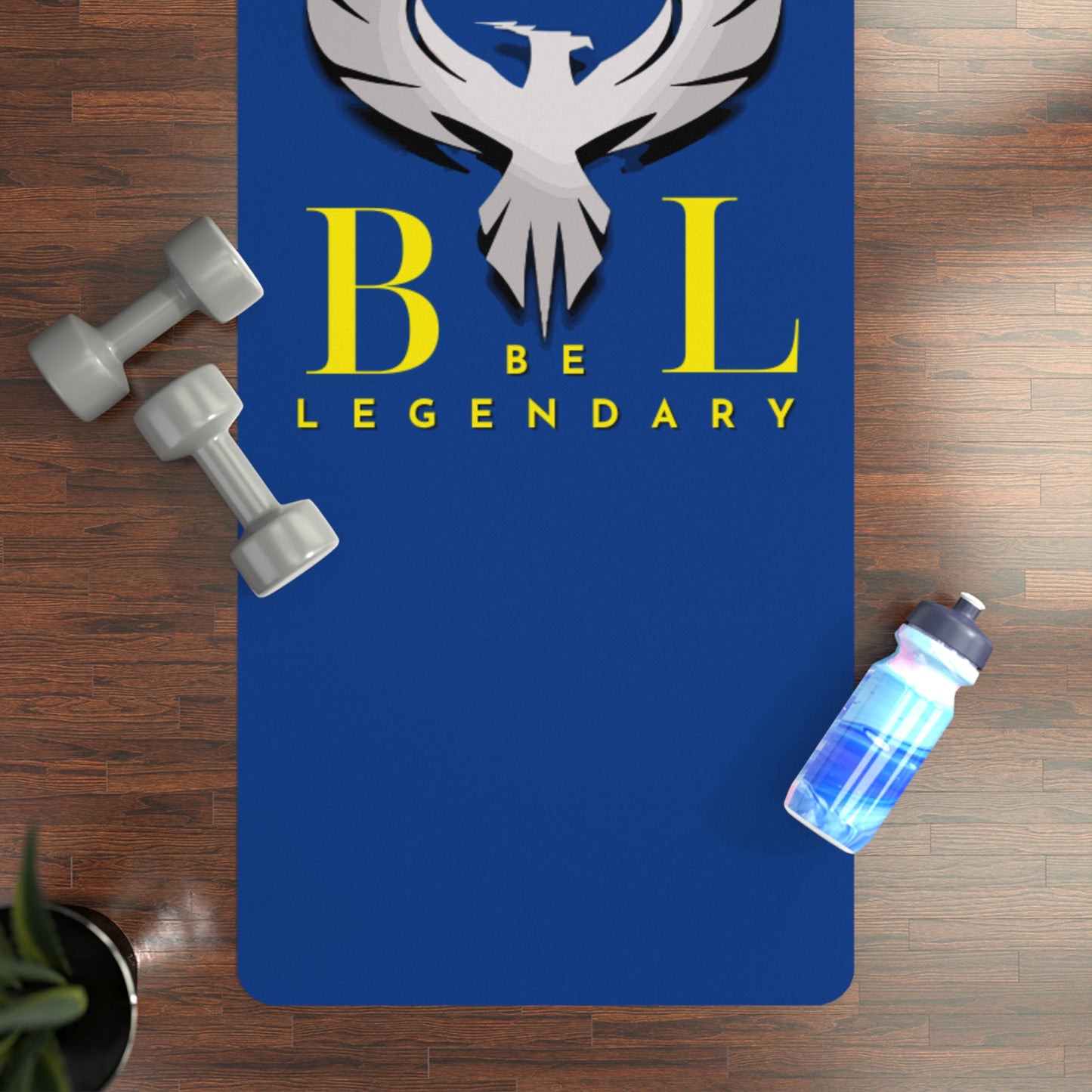 Be Legendary Rubber Yoga Mat - Non-Slip Fitness Mat for Yoga Enthusiasts