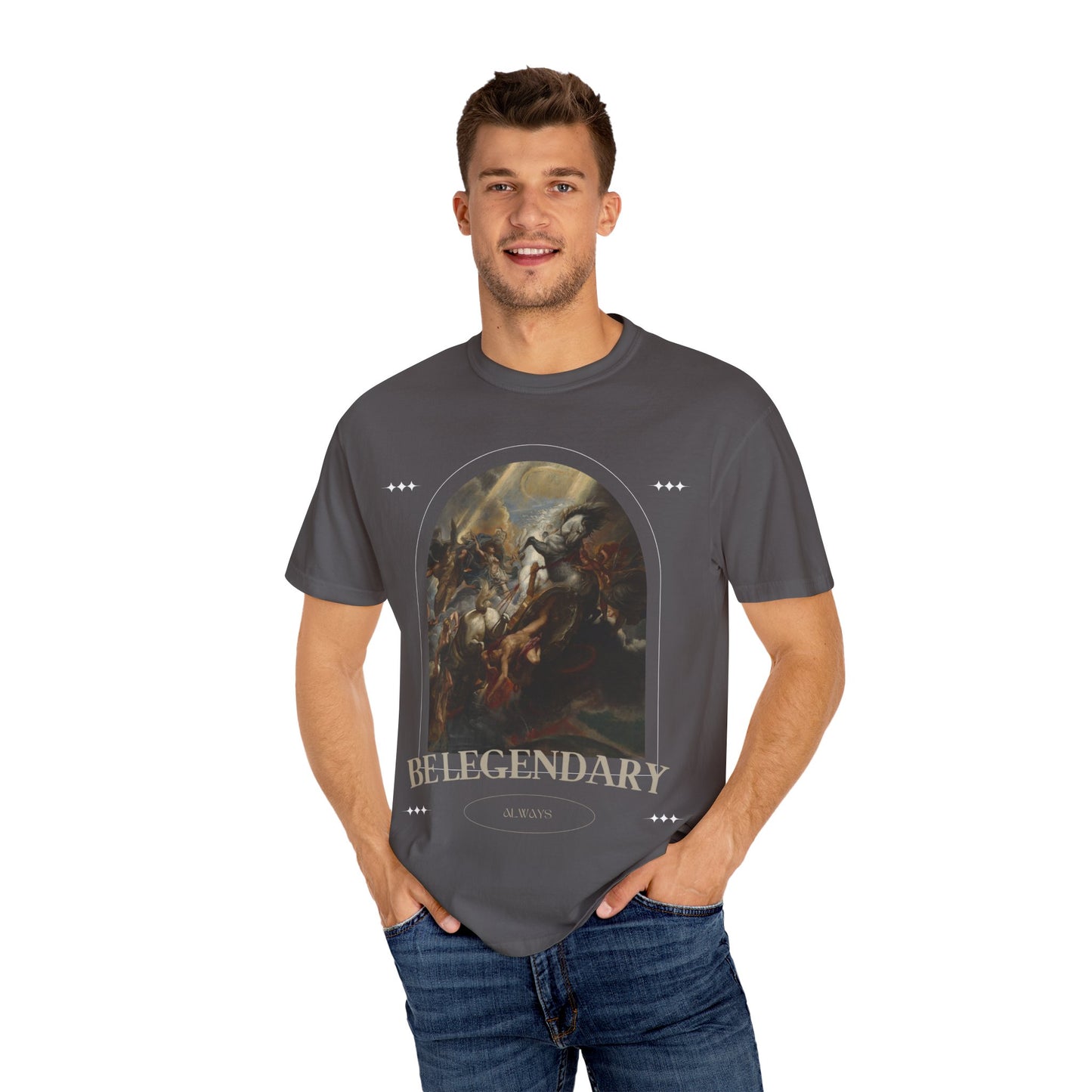 Be Legendary "16 Chapels"Unisex Garment-Dyed T-shirt | Motivational Fitness Tee