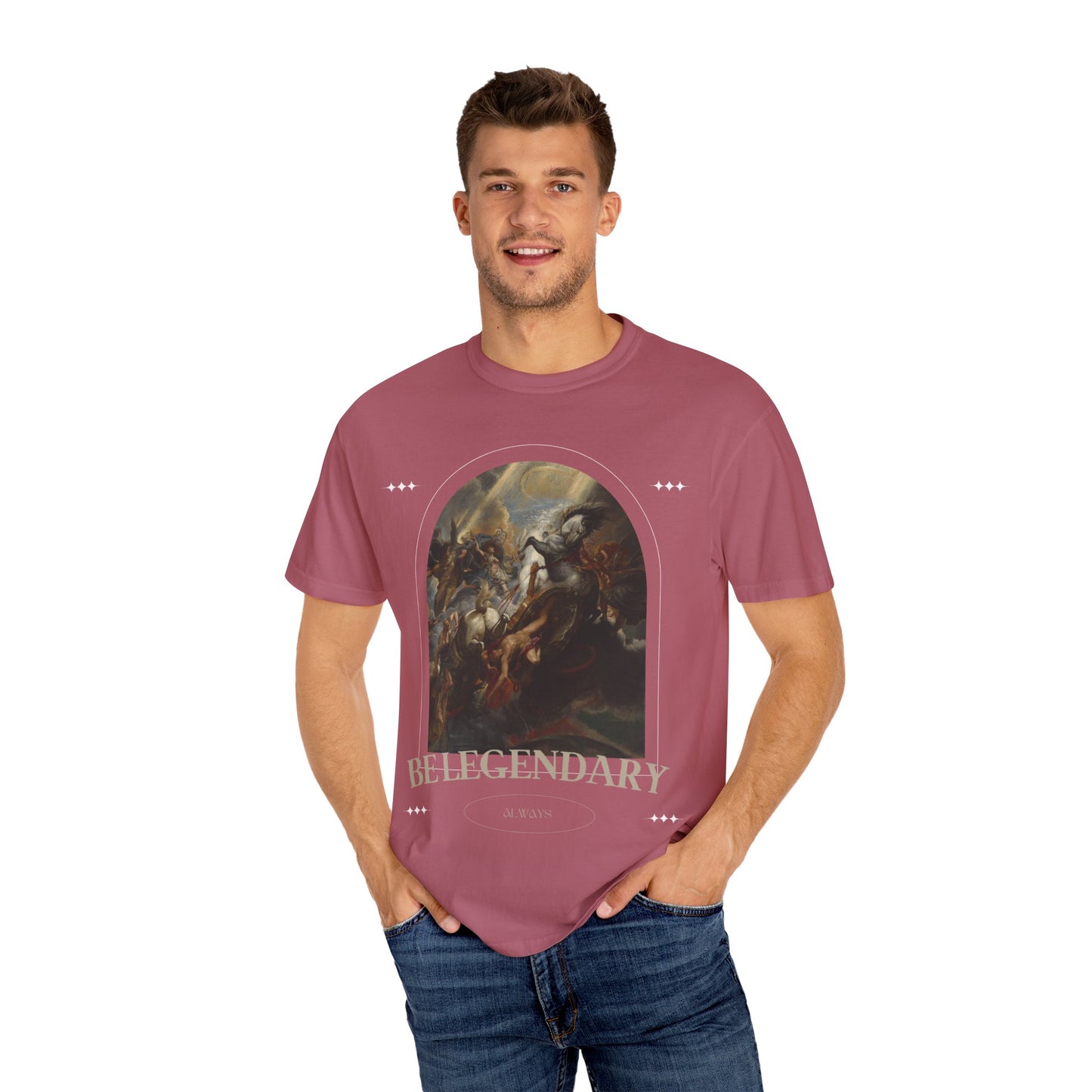 Be Legendary "16 Chapels"Unisex Garment-Dyed T-shirt | Motivational Fitness Tee