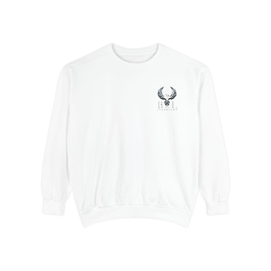 Be Legendary Unisex Garment-Dyed Sweatshirt with Elegant Graphic Design