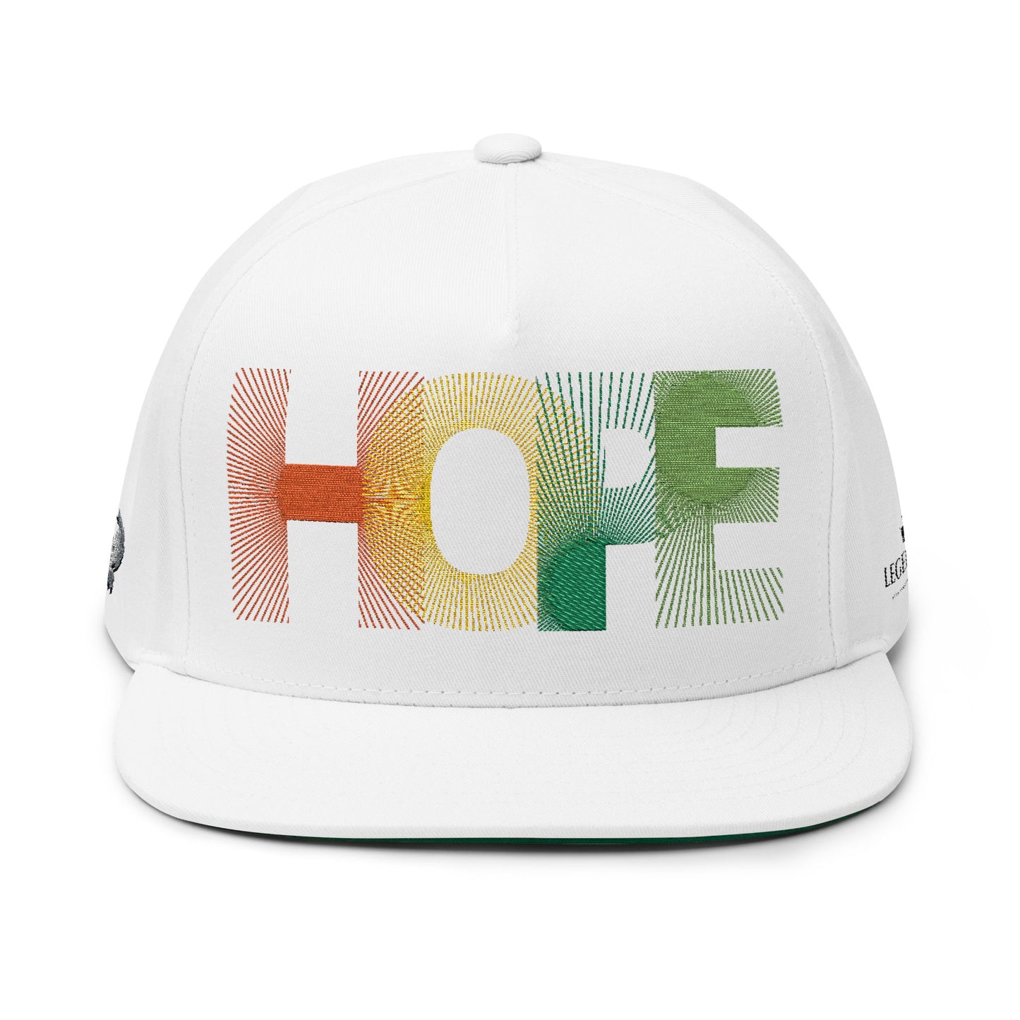 Be Legendary Crown" Hope Embroidered Flat Bill Cap - Stylish & Motivational Hat