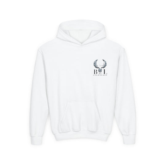 Be Legendary Youth "Young Bull" Heavy Blend Hooded Sweatshirt - Bold Eagle Design for Comfort and Style