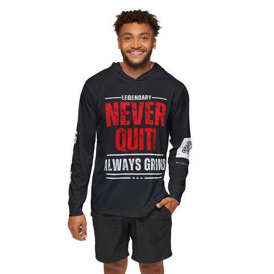 Be Legendary "Rep Ur Hood" Men's Motivational Sports Hoodie - 'Never Quit! Always Grind'