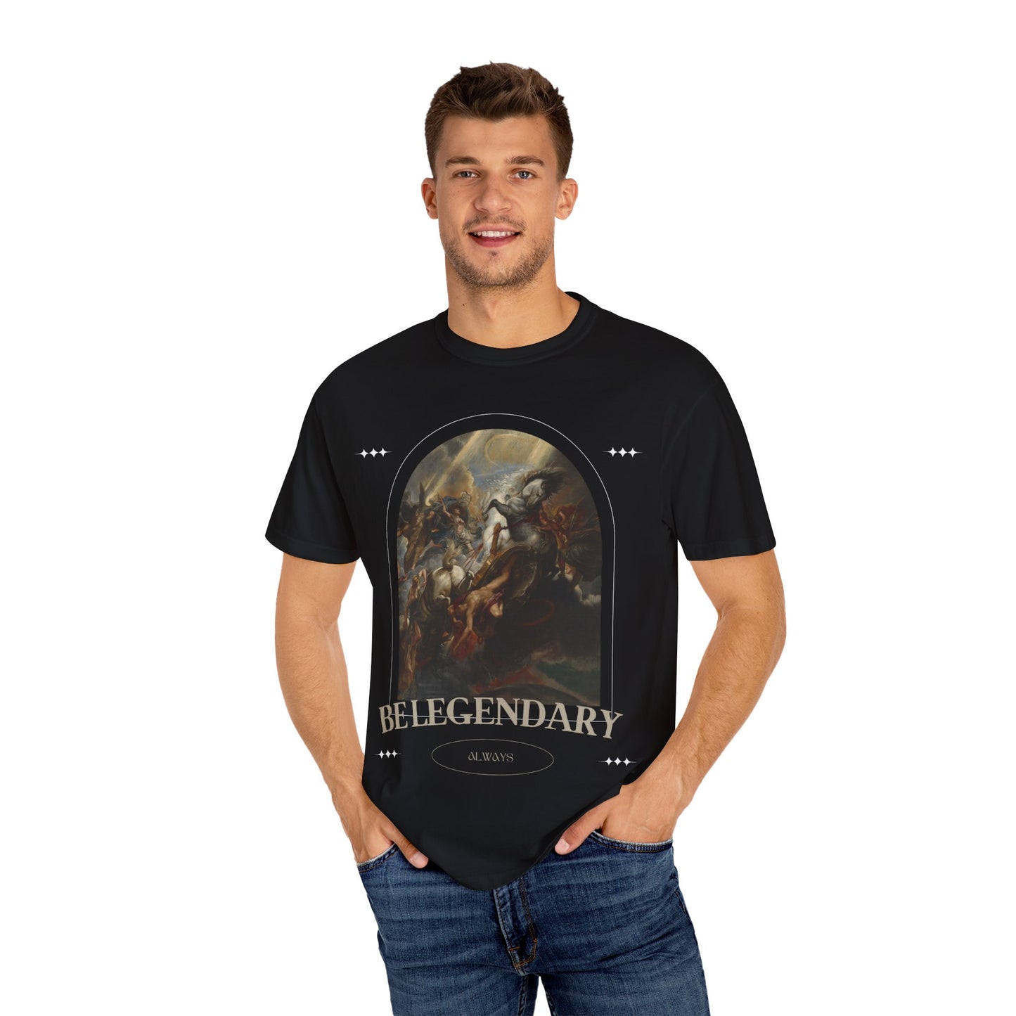Be Legendary "16 Chapels"Unisex Garment-Dyed T-shirt | Motivational Fitness Tee