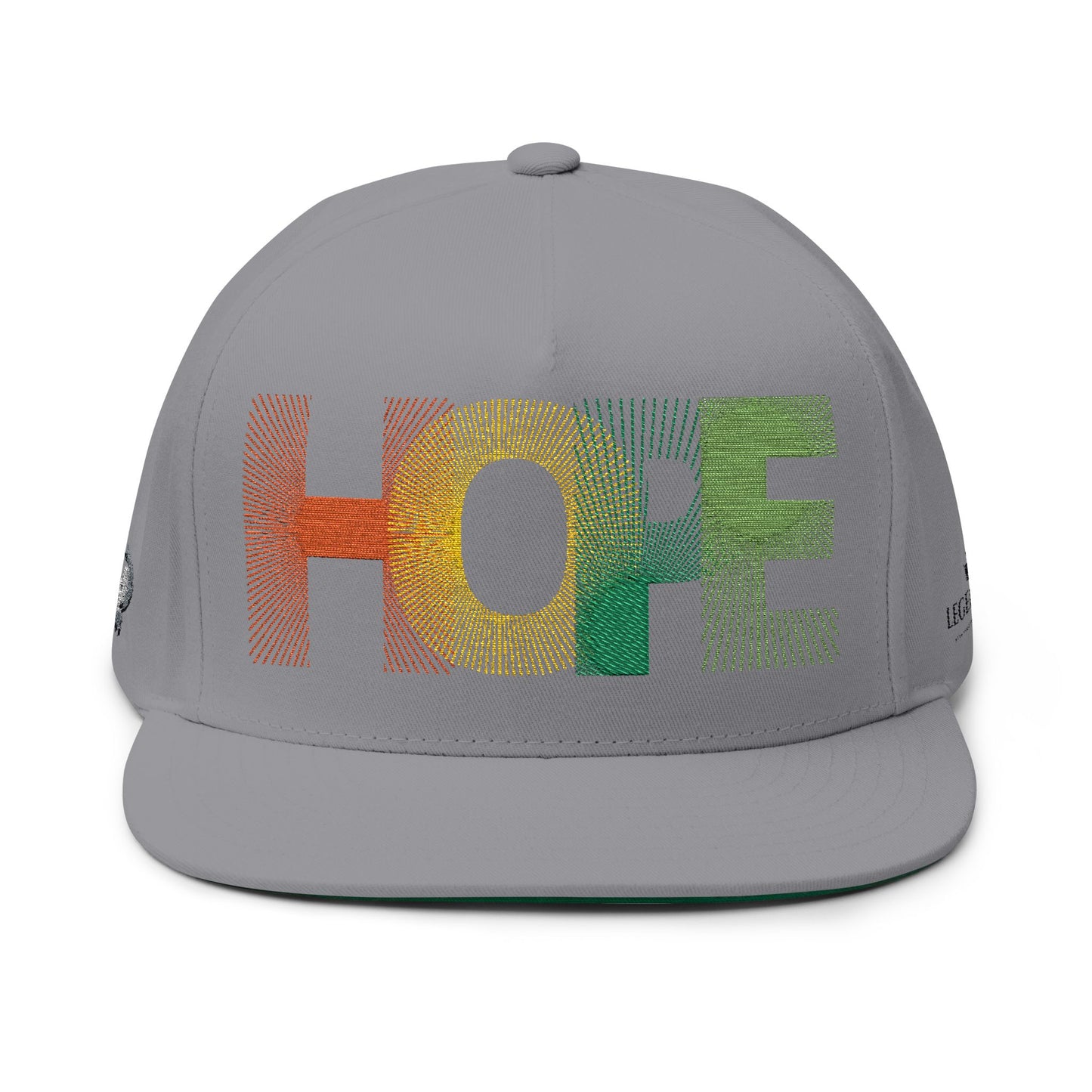 Be Legendary Crown" Hope Embroidered Flat Bill Cap - Stylish & Motivational Hat