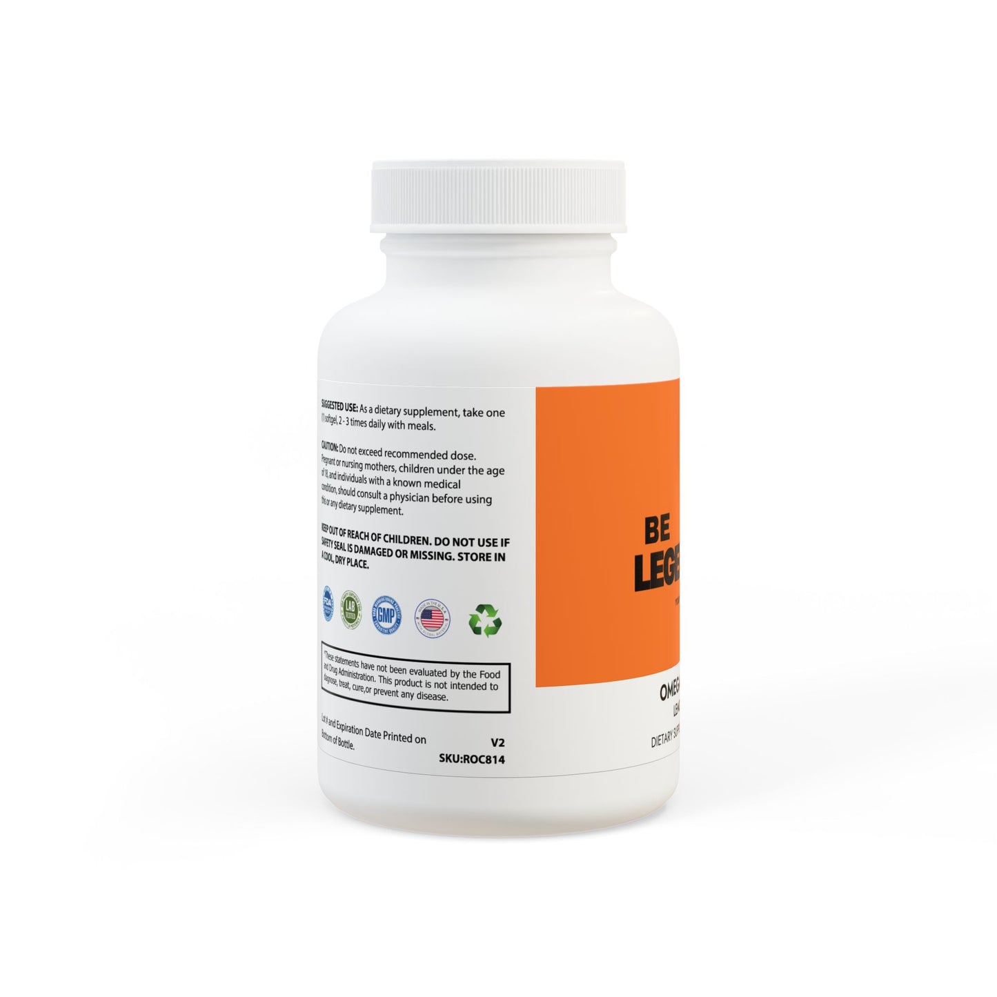Be Legendary Omega 3 Fish Oil Supplement (60 Soft Gels)