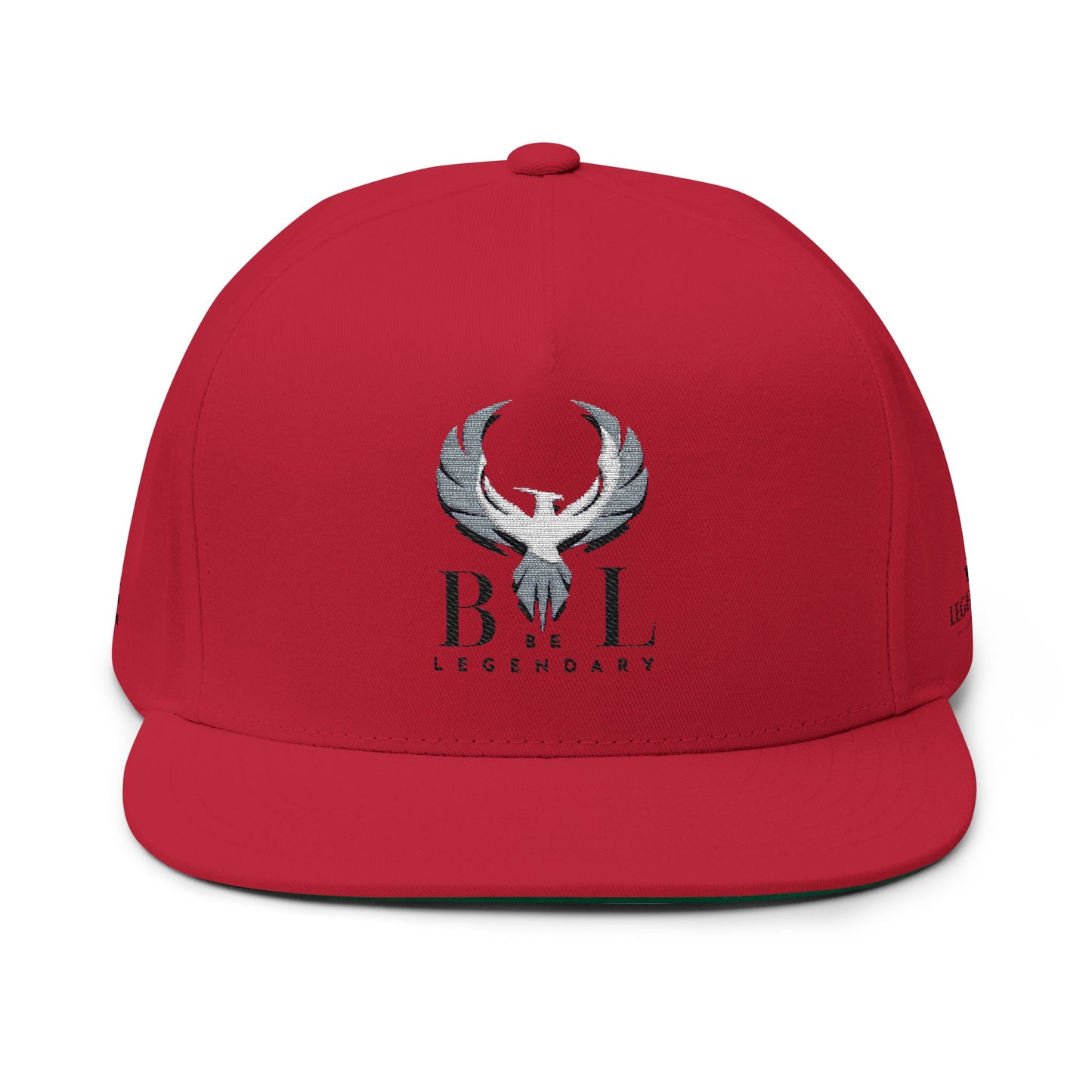 Be Legendary Embroidered Flat Bill Cap - Stylish & Bold Headwear