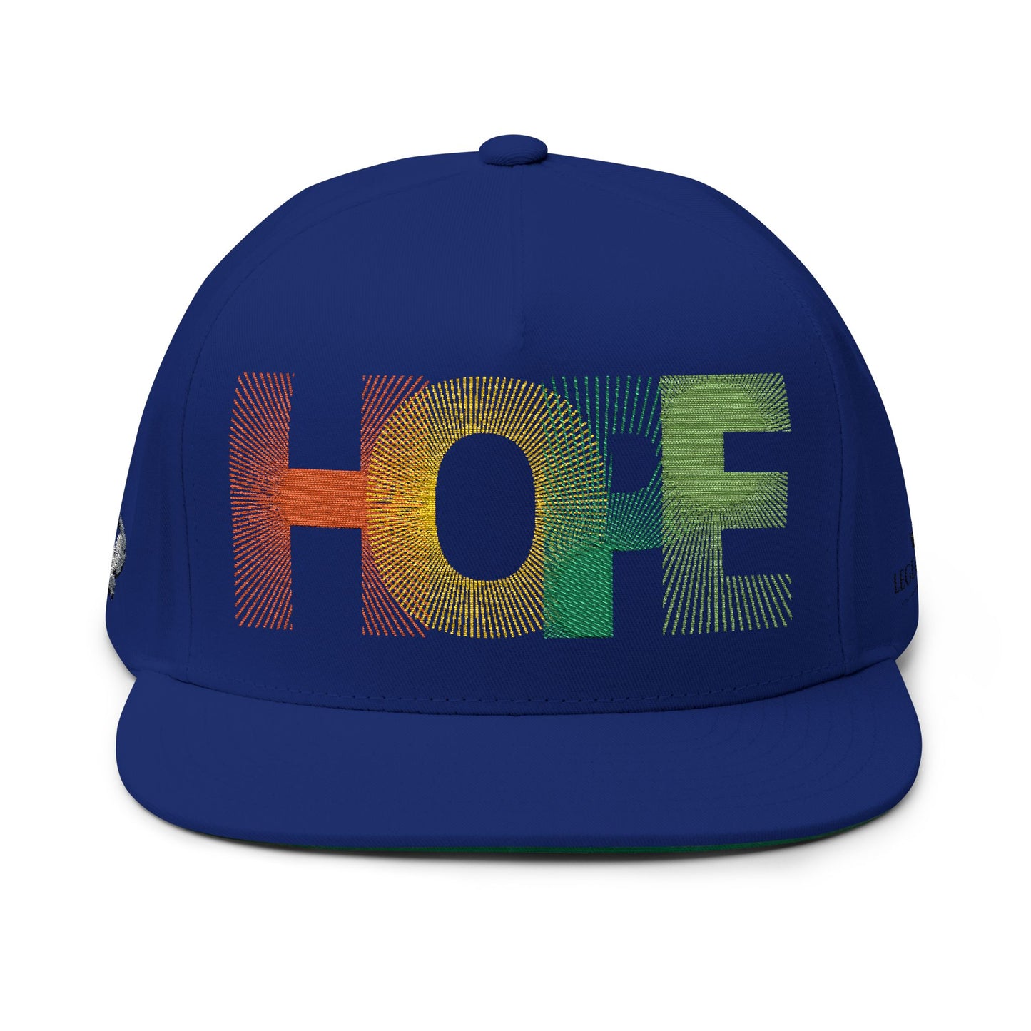 Be Legendary Crown" Hope Embroidered Flat Bill Cap - Stylish & Motivational Hat