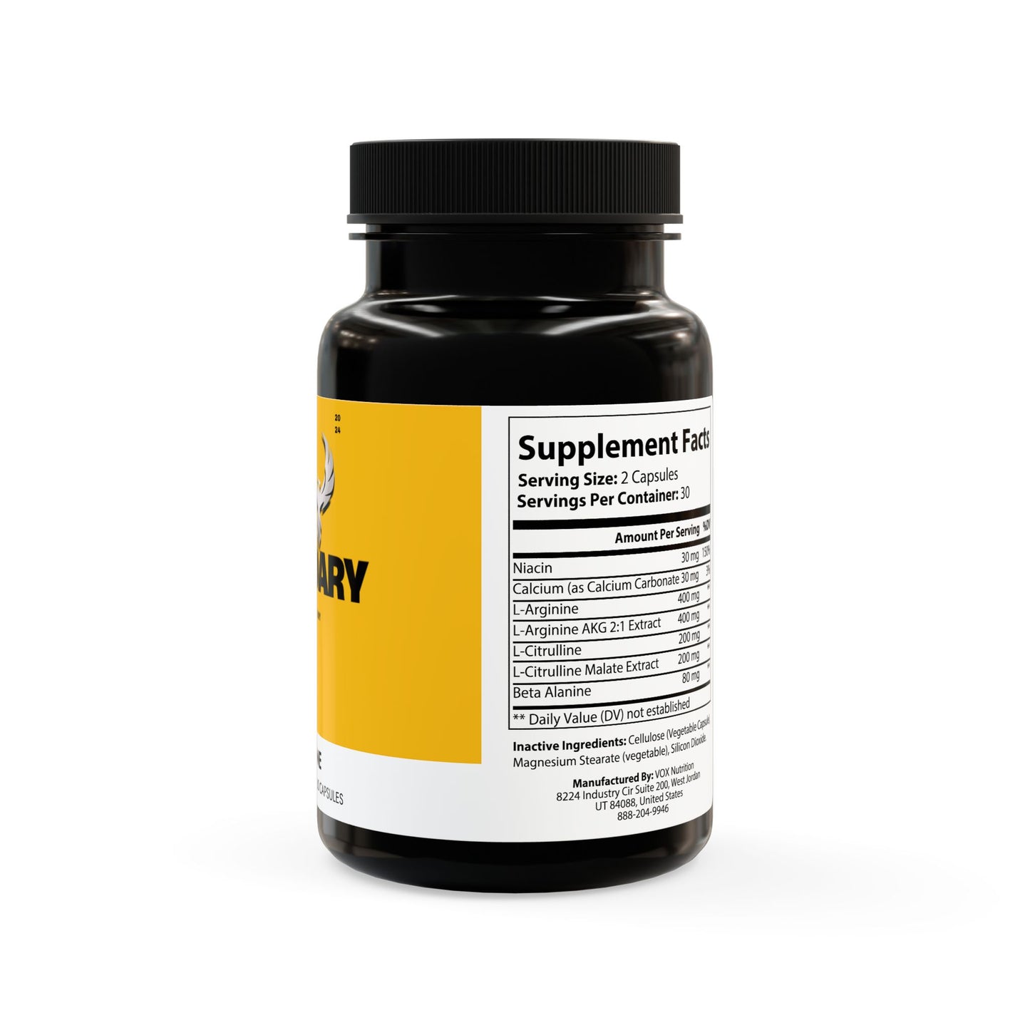 Be Legendary L-Arginine Supplement (60 Capsules)